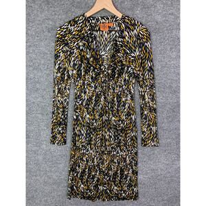 Tory‎ Burch Printed Patterned Long Sleeve Dress Size XS 100% Silk